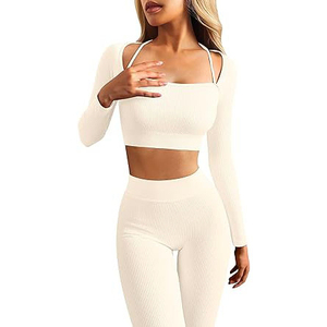 Women New Yoga Sportswear Girls Gym Fitness Sets Adjustable Sports Bras <b>Leggings</b> Yoga Set Running Gym Sets for Women - Product Image 4