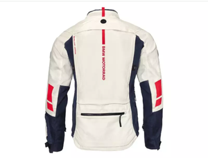 Bm GTX Hombres Whit/Blue 3-Layer Impermeable CE Protección Cordura Chaqueta textil para Motorrad GS Rallye Touring/Offroad - Product Image 2