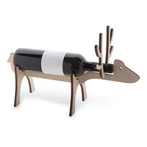 Support de bouteille de Noël en bois fait main pour décorations festives - Product Image 3