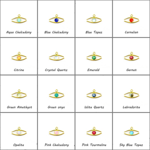 925 Sterling Silver <b>Evil</b> <b>Eye</b> Marquise Connector with Pink Tourmaline Gemstone Faceted Diamond for Children's Jewelry Making - Product Image 5