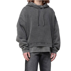 Meilleure qualité coton à capuche épais polaire en relief impression personnalisée hommes plaine sweat à capuche vierge nouveauté 2025 - Product Image 1