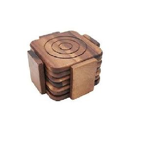 Rabeh, venta directa de fábrica, posavasos de madera redondo de alta calidad, posavasos personalizado resistente al calor para taza de té empaquetada en cartón - Product Image 1