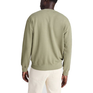 Sudadera de cuello redondo para hombre, logotipo personalizado de alta calidad, Jersey pesado con hombros caídos en blanco, sudaderas recortadas para hombre, OEM - Product Image 2