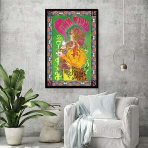 Bob Masse <b>Pink</b> Floyd Tour Poster Black <b>Frame</b> Paper Material for Wall Decor - Product Image 1