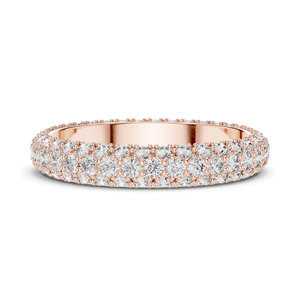 Bague éternité triple rangée ronde brillante de 1,512 carats pour femme, diamants de laboratoire VVS-VS EF CVD, 18 carats, 14 carats, 10 carats et argent 925 - Product Image 4