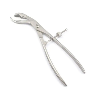 Pinzas Ortopédicas Mini Dentadas de Acero Inoxidable para Sujeción Ósea, Manuales, 3mm 8mm, Rectas y Curvas, Reducción, Certificación CE, Veterinarias - Product Image 1