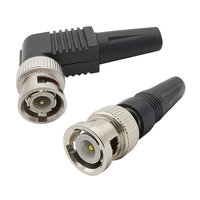 Conector recto macho Bnc para cable coaxial giratorio Conector coaxial de enchufe sin soldadura para cámara CCTV