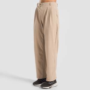 Pantalones Aristoflex - 100% Algodón, Tejido Twill Beige, Ligeros, Impermeables, Talla XL, Cintura Elástica, Decorados, Corte Recto, para Verano - Product Image 1