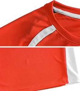 Maillot de football rouge et blanc Maillots de football personnalisés à col en V avec impression par sublimation pour jeunes et adultes - Product Image 3