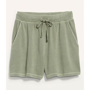 Short de jogging en coton polaire délavé à l'acide OEM respirant pour femmes avec cordon de serrage taille haute design personnalisé short de jogging pour femmes de haute qualité - Product Image 3