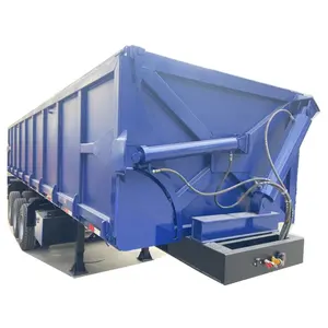 Factory price 3 axles heavy cargo tandem side dump semi trailer