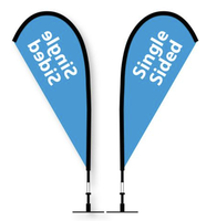 Base de mât carré extérieur personnalisable Technique d'injection d'eau transfrontalière Drapeaux de plumes imprimés Bannières Thème sportif