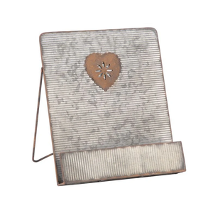 Soporte de exhibición para iPad con acabado rústico, soporte decorativo para libro de cocina, soporte de libro de cocina de lujo de Metal doblado galvanizado - Product Image 2