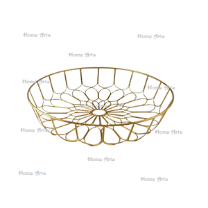 Panier en métal de dernière génération, forme et taille personnalisées, panier de rangement pour fruits avec base en bois pour les fournisseurs en gros - Product Image 5