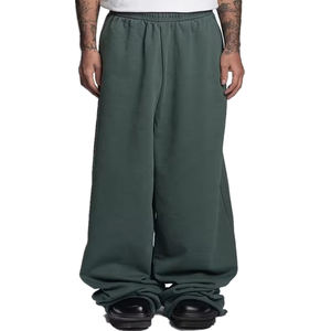 Pantalon décontracté en molleton de haute qualité, coupe large, streetwear, sport, noir, oversize - Product Image 1