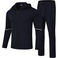 Conjunto Deportivo de Dos Piezas para Hombre, con Logotipo Personalizado, Informal, Transpirable, de Forro Polar, para Invierno, para Correr, Gimnasio, de Algodón
