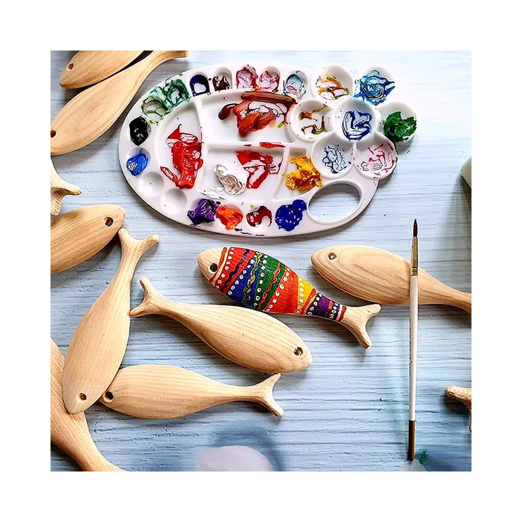 Wooden Fish Toy for Kid Educational Kid Toys/Wood Join Fish Bird Toys Parrot Cage Accessories For Parrot 99 Gold Data