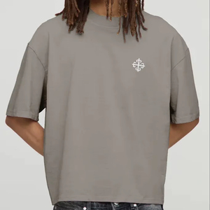 T-shirt en coton surdimensionné pour homme 2025, broderie personnalisée, motif original, 220g, streetwear haut de gamme, séchage rapide, écologique, respirant - Product Image 1
