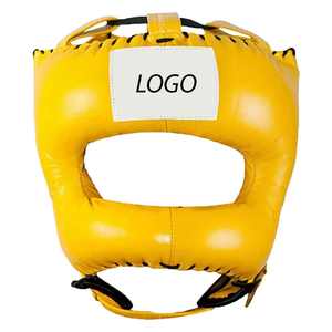 Casque de boxe en cuir de vachette Leca-Up personnalisé OEM, séchage rapide, protection de tête MMA, couleur personnalisée pour le kickboxing, le karaté, le taekwondo, le mannequin - Product Image 1