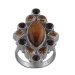 Montana agate motif unique 925 en argent sterling à la mode fête porter bague éternité vermeil femmes anneaux - Product Image 4