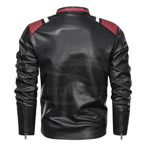 Chaqueta de moto de cuero de venta en línea teñida Lisa Chaquetas de moto de cuero de venta directa de fábrica - Product Image 2