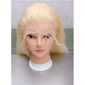 El más nuevo diseño Mini peluca 100% cabello humano indio virgen Topper Glueless encaje frontal seda superior doble dibujado extremos máquina doble trama - Product Image 6