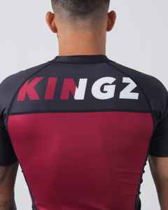 Camisas de compresión BJJ Rashguards, camisas de manga corta con estampado personalizado en blanco, diseño de Kingz - Product Image 5