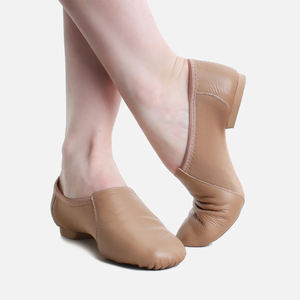 Zapatos de baile de Jazz transpirables de suela blanda, calzado de práctica deportiva de Color loro, zapatos de baile de cuero de vaca genuino - Product Image 2