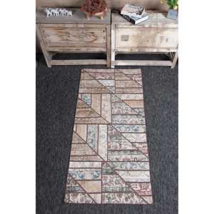Petit tapis turc de 2,4 x 5,2 pieds, tapis vintage patchwork arc-en-ciel - Product Image 1