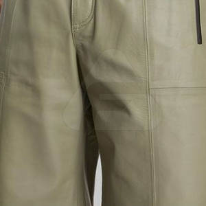 Shorts en cuir pour hommes, style tendance, prix compétitif, vente chaude, style personnalisé, taille élastique, mi-longueur, imperméable, décontracté - Product Image 5