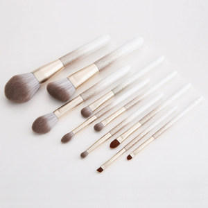 Ensemble de pinceaux de maquillage professionnels ENZO KEN, poils de zibeline naturels, manche en métal, sac doré de luxe, paillettes, pinceau pour les yeux, fard à paupières, <span class=keywords><strong>visage</strong></span>, pinceau de voyage - Product Image 2