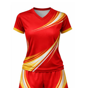 Uniformes de Voleibol Personalizados de Alta Calidad, Conjuntos Impresos 100% Poliéster, Fabricante de Kits Personalizados de Cuerpo Completo - Product Image 5