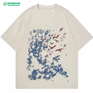 T-shirt Homme Grande Taille Personnalisé avec Logo Imprimé, Tricoté, Numérique, Épais, Lavé, Coupe Ample, 100% Coton, Style Hip Hop, Écologique - Product Image 6