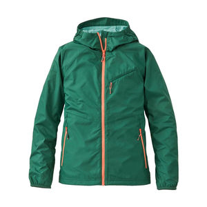 Veste coupe-vent pour homme avec logo personnalisé, fermeture éclair, col montant en toile, logo sur le devant, 100% polyester, activités de plein air décontractées - Product Image 1