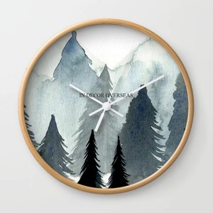 Fleurs et feuilles Designer magnifique Look Prime qualité en bois forme ronde cadre horloge murale maison et hôtel décoration fournitures - Product Image 6