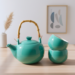 Ensemble de théière en porcelaine durable de qualité supérieure 3460982SETB-0.5, design nordique, 500 ml - Product Image 2