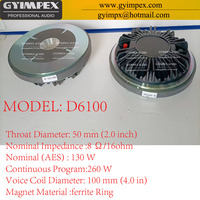 Prix usine 50mm 2 pouces diamètre de gorge 100mm bobine cuivre Ferrite pa Dj système de son Line Array HF Tweeter
