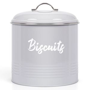 Caja de galletas de metal de estilo antiguo con detalles Vintage para una cocina rústica Tasa de venta estética - Product Image 6