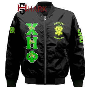 Patchs brodés personnalisables en satin de soie Chi Eta Phi pour automne-hiver, avec emblème zippé décontracté, style bomber, collage, pour sororité - Product Image 5