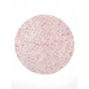 Modern Light <b>Pink</b> Mother of Pearl <b>Placemats</b> with Natural Shine for Simple Table Decoration From Vietnam - Product Image 1
