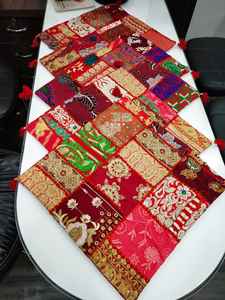 Housse de coussin décorative faite à la main en tissu recyclé à pois carrés, motif éléphant, pour canapé, lit, décoration intérieure - Product Image 3