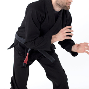 Meilleure vente Uniforme de karaté unisexe respirant en coton/polyester Vêtements d'arts martiaux avec logo sur le devant-Meilleur prix - Product Image 3