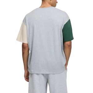 T-shirt pour homme en coton 100% de haute qualité, tricoté, coupe ample, uni, manches courtes, respirant, vêtements de rue, logo imprimé en relief personnalisé - Product Image 3