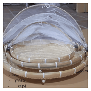 Plateau de séparation en bambou avec filet, plateau de séparation en bambou avec filet pour couvrir les aliments, sécher et servir, origine Vietnam - Product Image 3