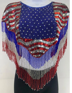 Designed for <b>Ladies</b> Graceful Anti-Static Beaded <b>Cape</b> Evening Party Dress Embroidered Pearls Crystal Decoration for Club Parties - Product Image 3