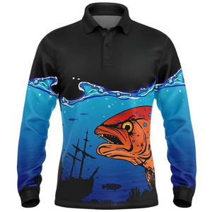 Camisas Polo de Pesca de Manga Larga para Hombre, de Primera Calidad, Protección UV UPF 50+, 100% Poliéster Transpirable, Personalizadas - Product Image 5