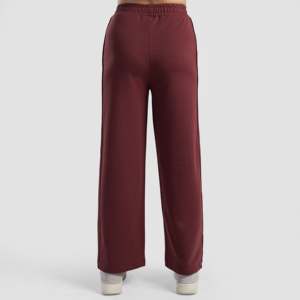 Pantalon décontracté tissé pour femme 21 Limitless (Bordeaux) à jambe large, taille haute/basse/moyenne, respirant, coupe automne, couleur unie - Product Image 3