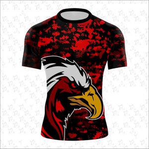 เสื้ออัดพิมพ์แบบกําหนดเองแขนสั้น Oem กีฬาโลโก้ที่กําหนดเองโพลีเอสเตอร์ระเหิดผื่นยามสําหรับผู้ชายที่กําหนดเอง - Product Image 4