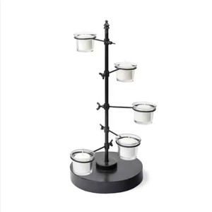 New Design Handmade Iron Candle Stand Silver Pillar Holder <b>for</b> <b>Sale</b> Metal Candle Holder <b>for</b> Home Decoration - Product Image 1