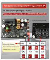 Alimentation CNC DC Buck XY6020L 20A 1200W CC CV réglable avec Modbus pour la charge et la réparation de batteries